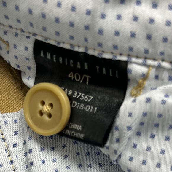 American Tall Men’s Chino Big and Tall Shorts SZ 40T Desert Khaki Vacation - Picture 8 of 9